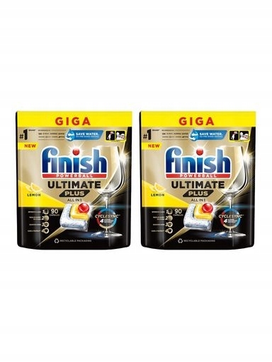 Levně Finish Powerball Ultimate Plus All in 1 kapsle do myčky nádobí 2 x 90