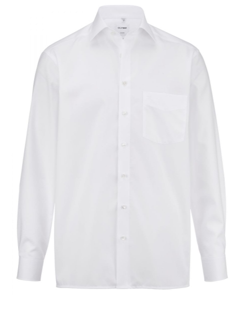 Olymp Klasická Bílá Pánská Košile S Dlouhým Rukávem Bavlna 43 J9B