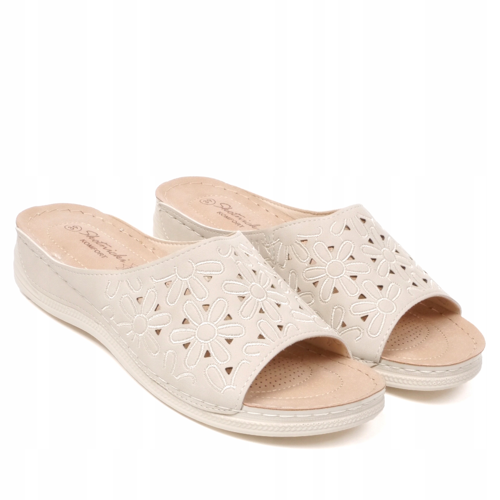 Klapki damskie ażurowe LEKKIE Wygodne wk SKÓRA Skotnicki KL-3-0548 black 38 Rozmiar 38