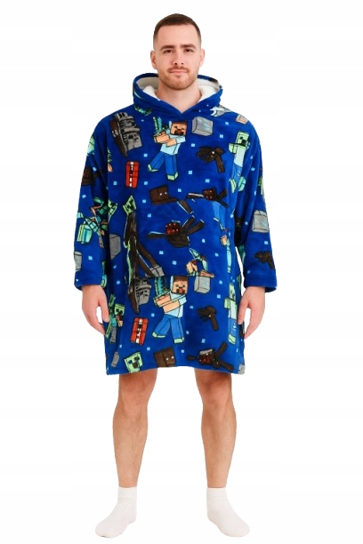 Mikinová Deka Minecraft Dekový Mikinový Župan Minecraft Dospělá Velikost