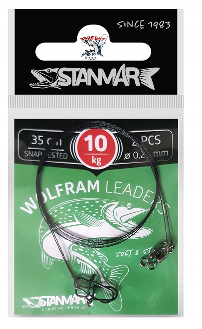 2 x PROFESJONALNY PRZYPON WOLFRAMOWY 35cm- 10kg DL