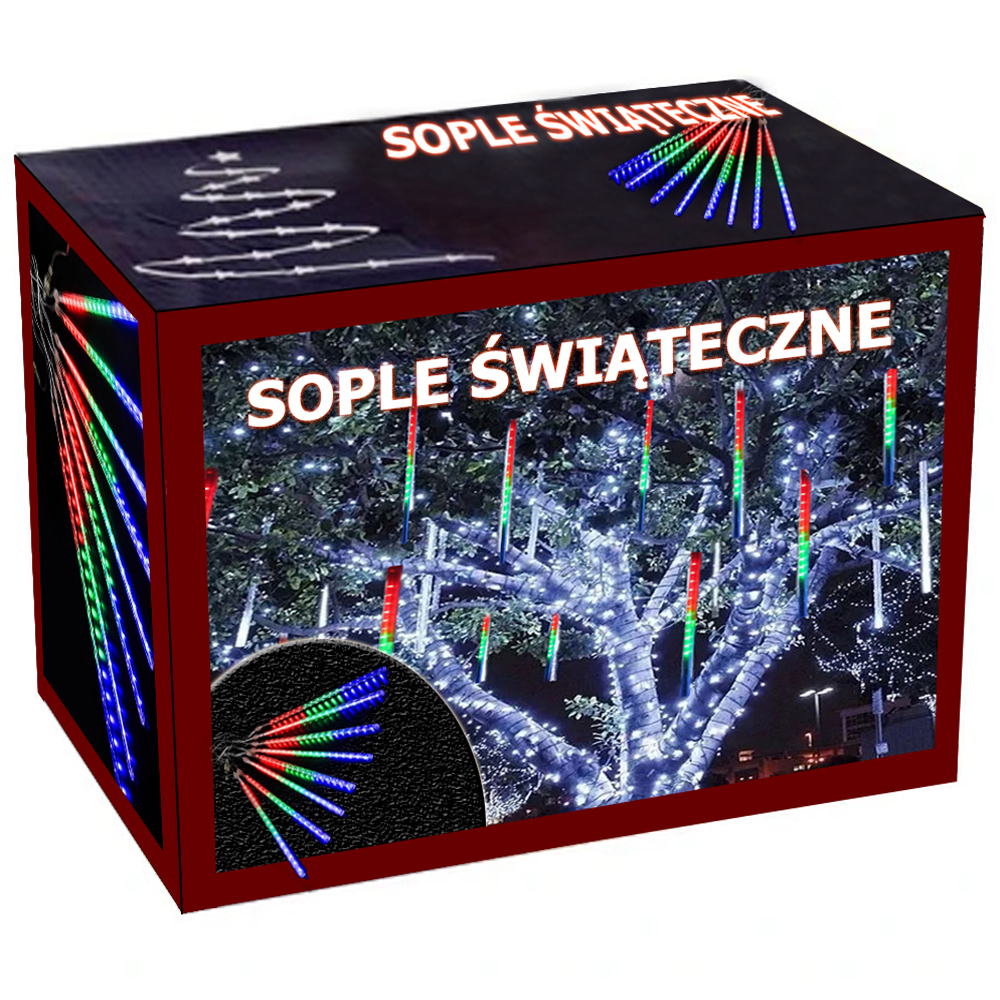 

Lampki Sople Meteory Led Padający Śnieg 50cm IP44