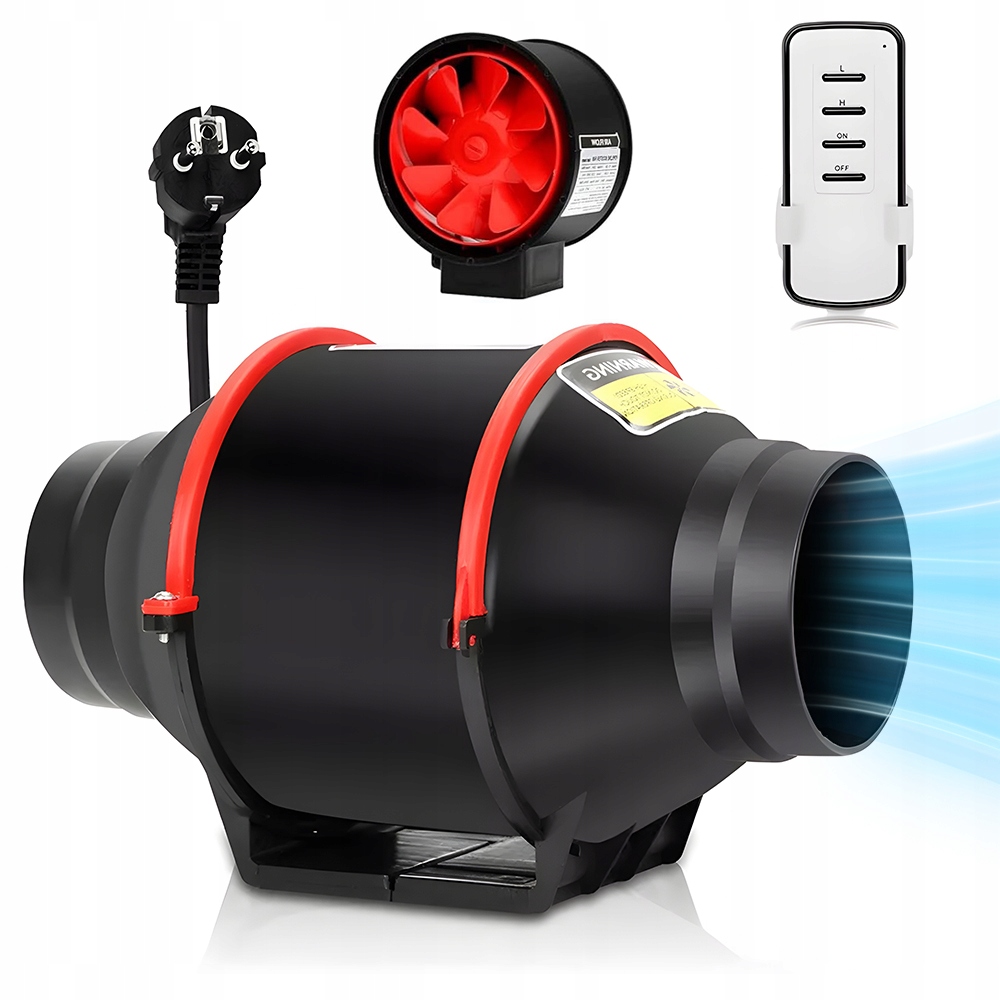 Kanálový Ventilátor 80W Regulace Rychlosti Do Koupelny Kuchyně Garáže