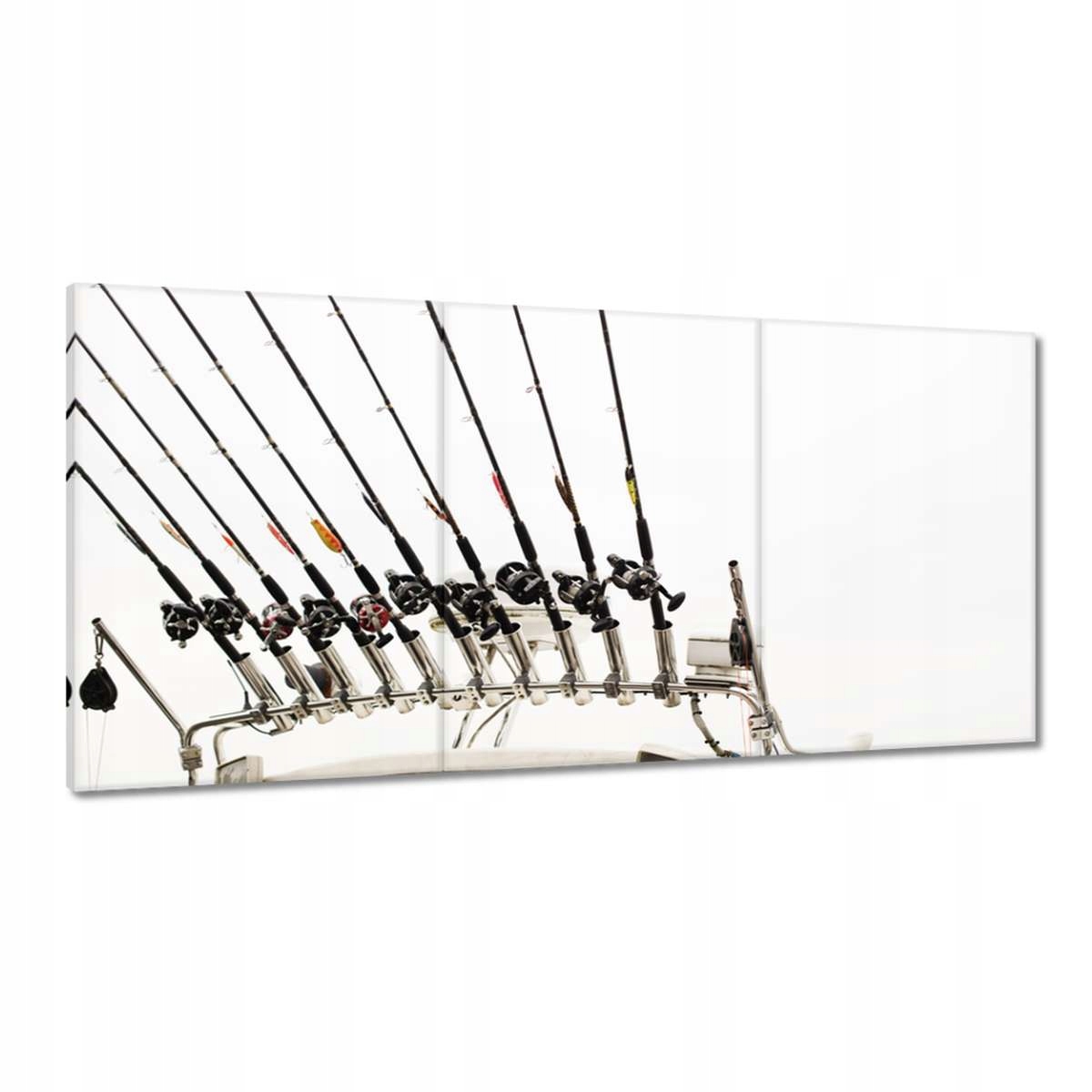 Obrazy 180x90 Rybársky kuter s rybárskymi prútmi