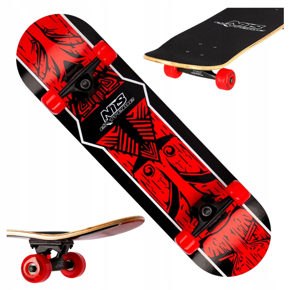 Deskorolka Klasyczna Drewniana Kompletna Deska Dla Dziecka Aztec ABEC-7