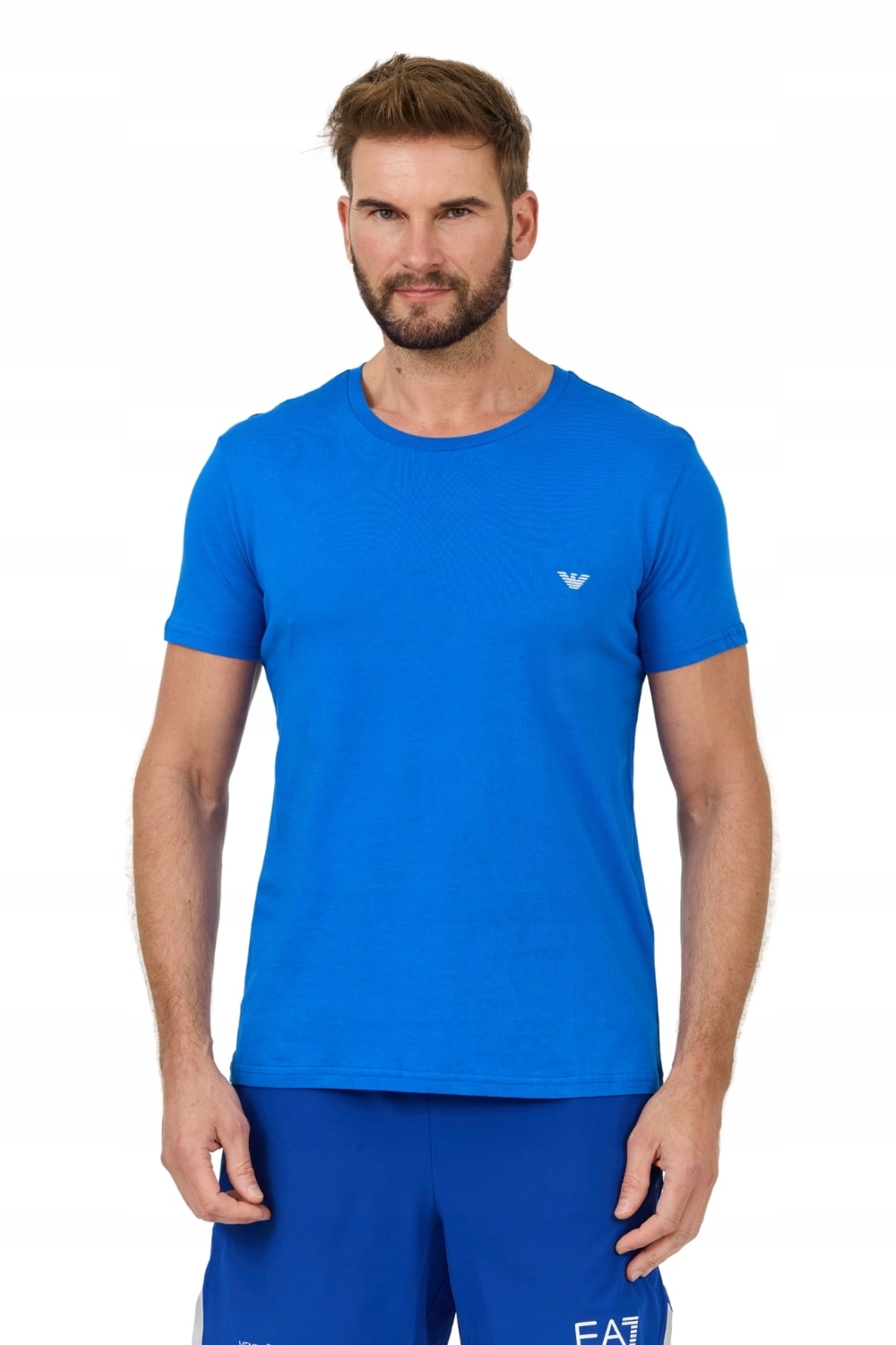 Emporio Armani Modré basique tričko XL