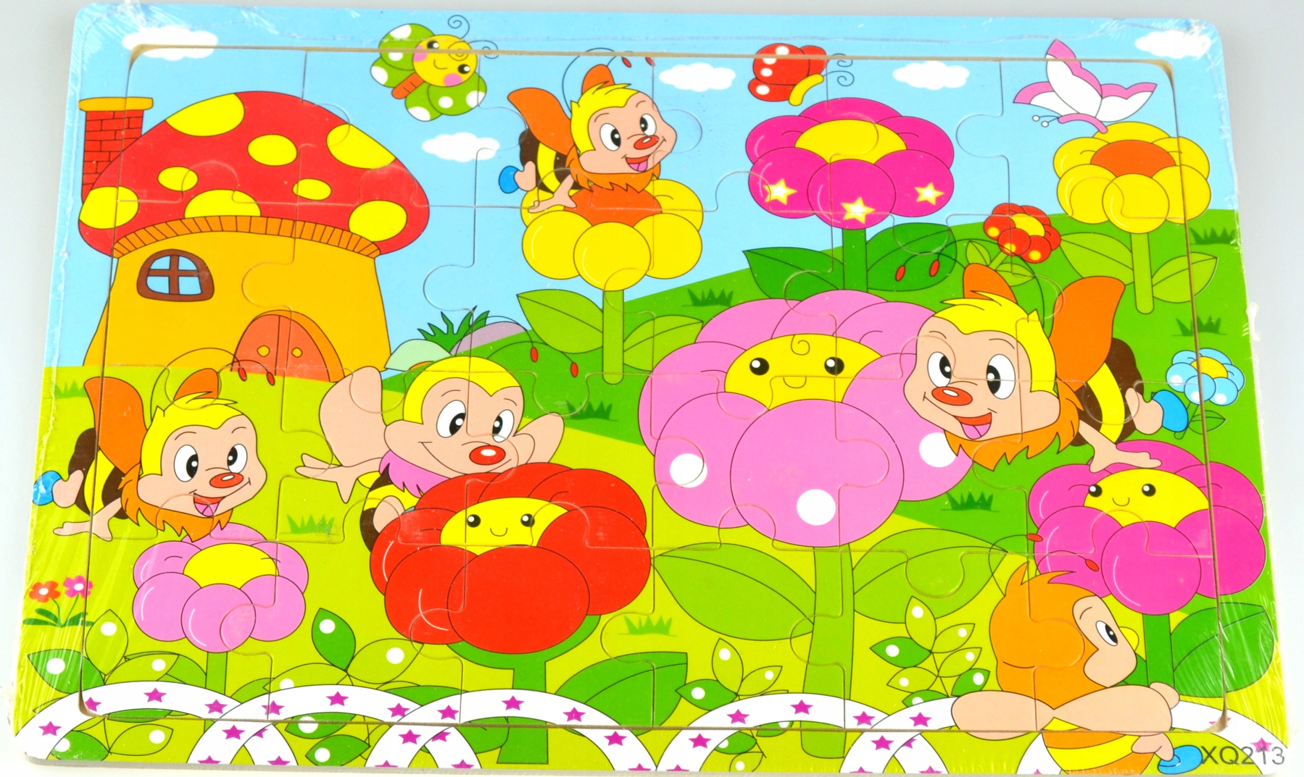 

Edukacyjne Puzzle Drewniane 24 Elementów