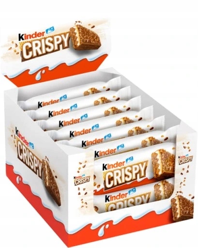 Levně Kinder Crispy Wafel s čokoládově mléčnou náplní Ořechy 34 g 14 ks
