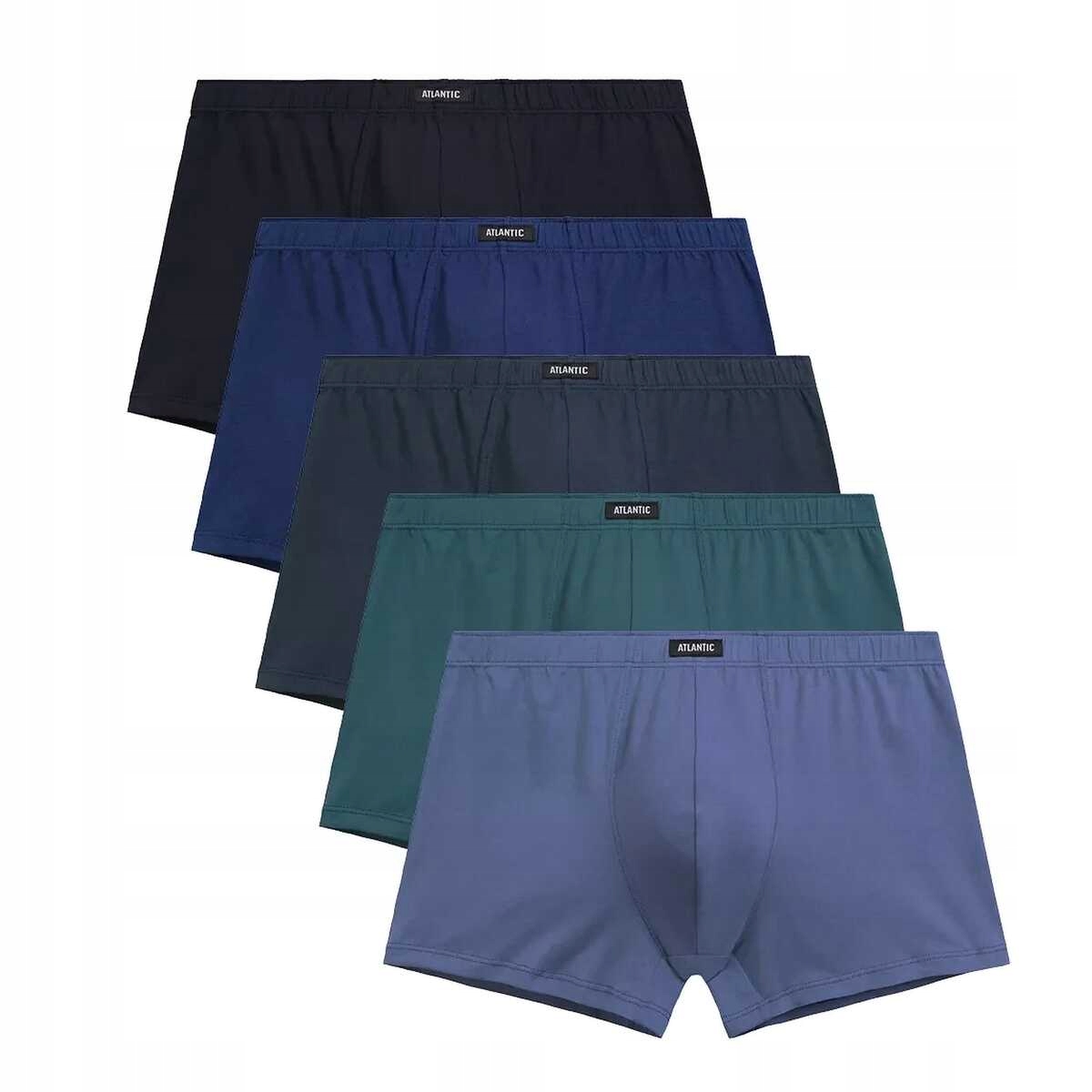 Atlantic Pánské bavlněné hladké boxerky 5SMH 002 5-pack mix XL