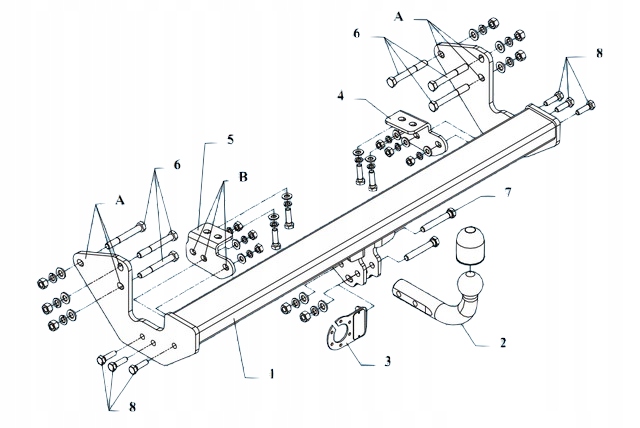HAK HOLOWNICZY+WIAZ MERCEDES VITO VIANO od2003 639 Producent Auto-hak