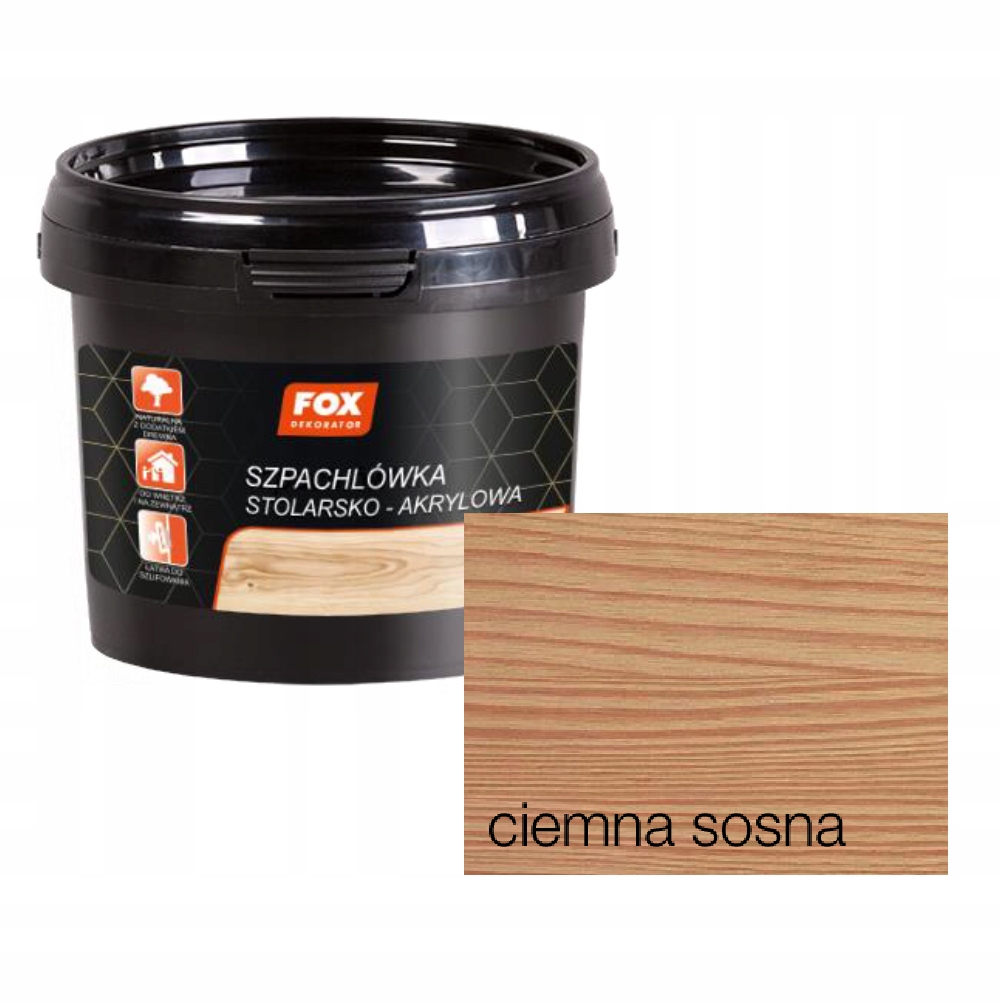 

Fox Szpachla Szpachlówka Drewna Ciemna Sosna 150g