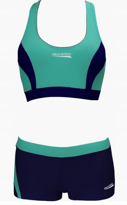 Kostium AQUA-SPEED FIONA roz. 34 kol. (48) pistacjowo-granatowy