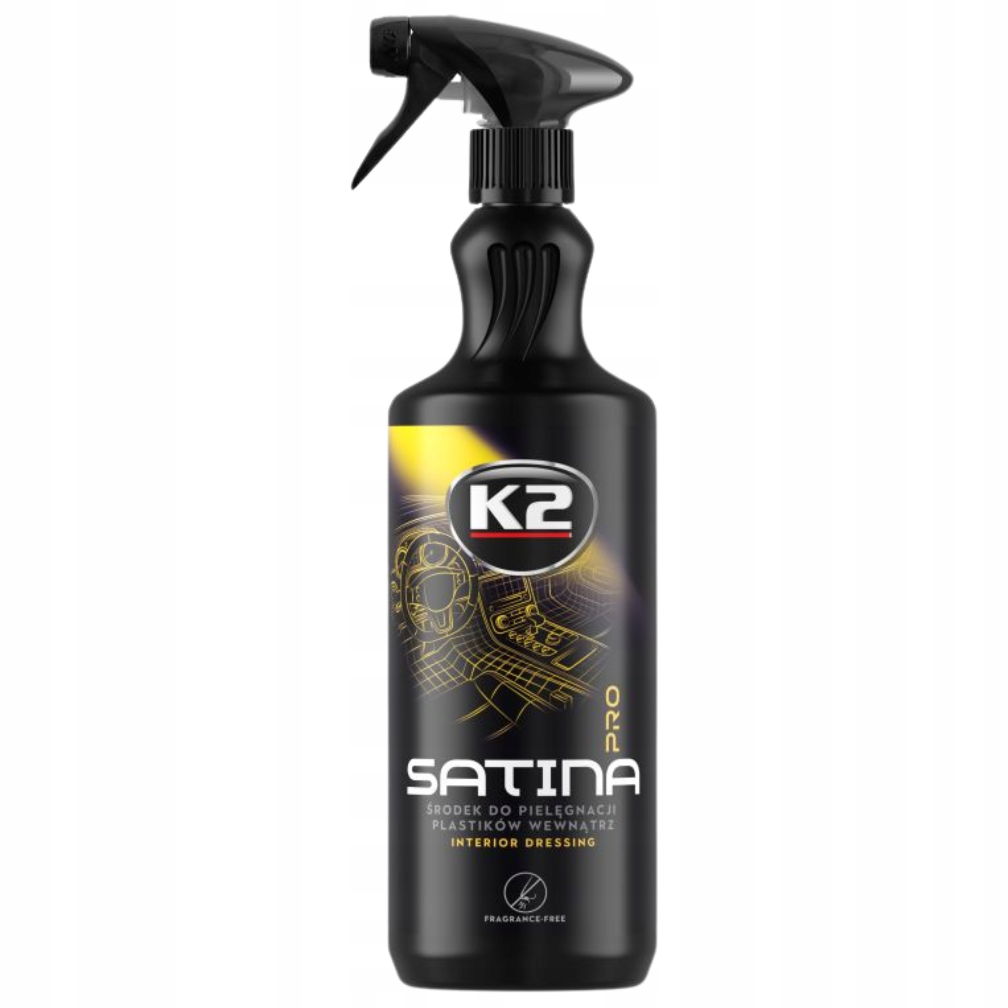 Plyn wnetrza samochodu kokpitu plastikow srodek K2 Satina Pro 1l