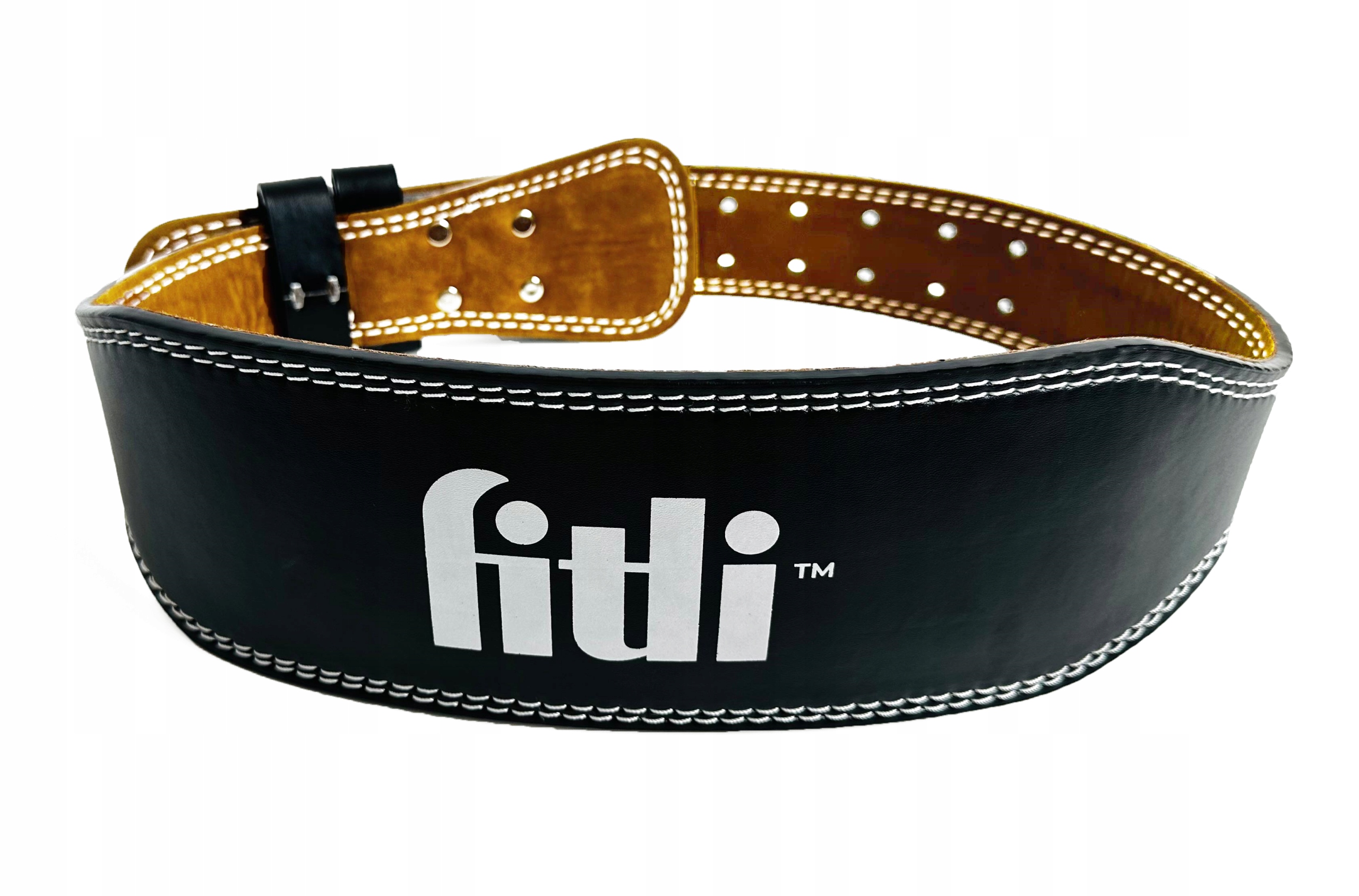 PAS LĘDŹWIOWY KULTURYSTYCZNY Treningowy DO PODNOSZENIA CIĘŻARÓW NA SIŁOWNIĘ Zapięcie klamra