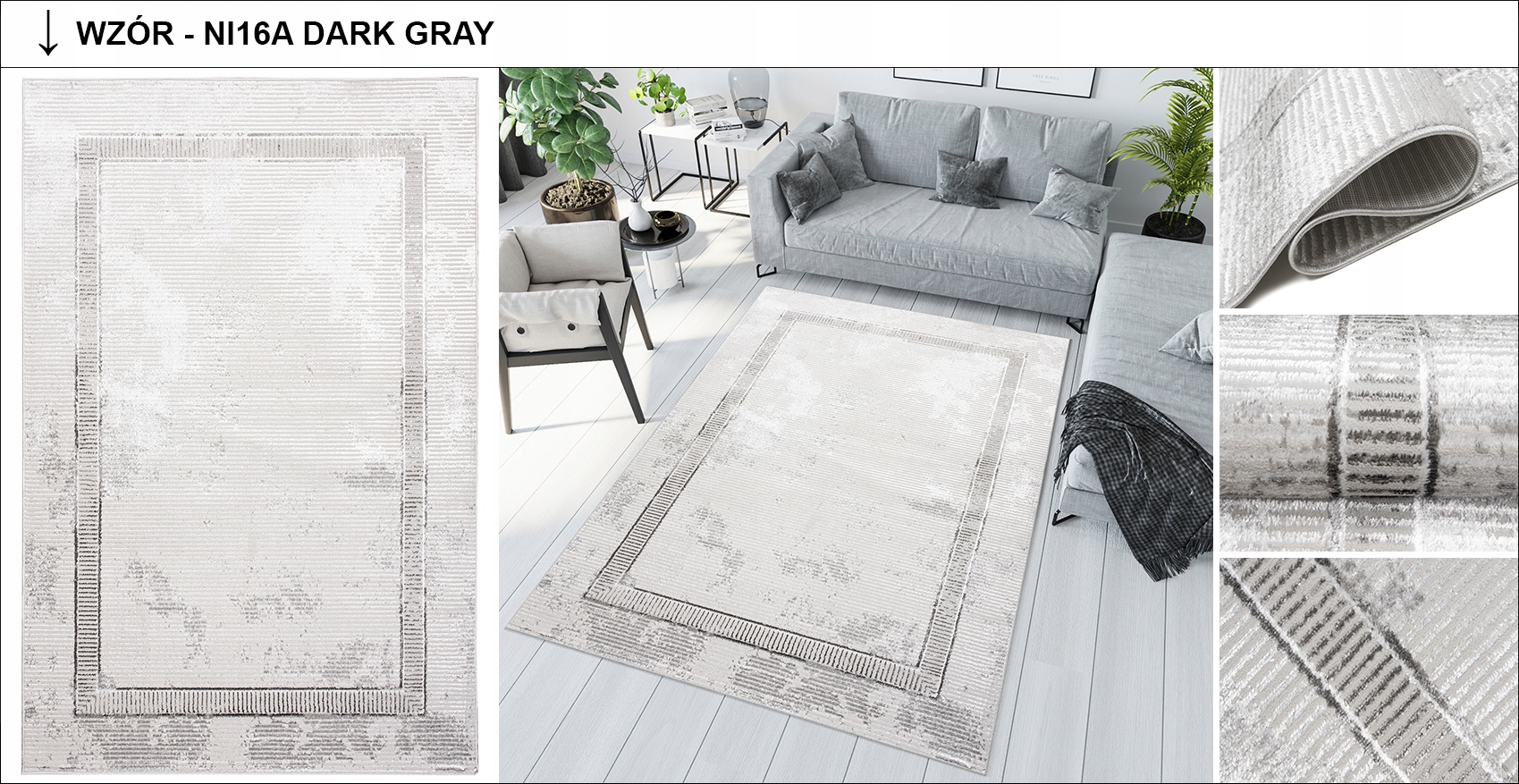 Dywan CRYSTAL 200x300 Z Połyskiem Nowoczesny Modny Miękki Różne Wzory Rodzaj z krótkim włosiem