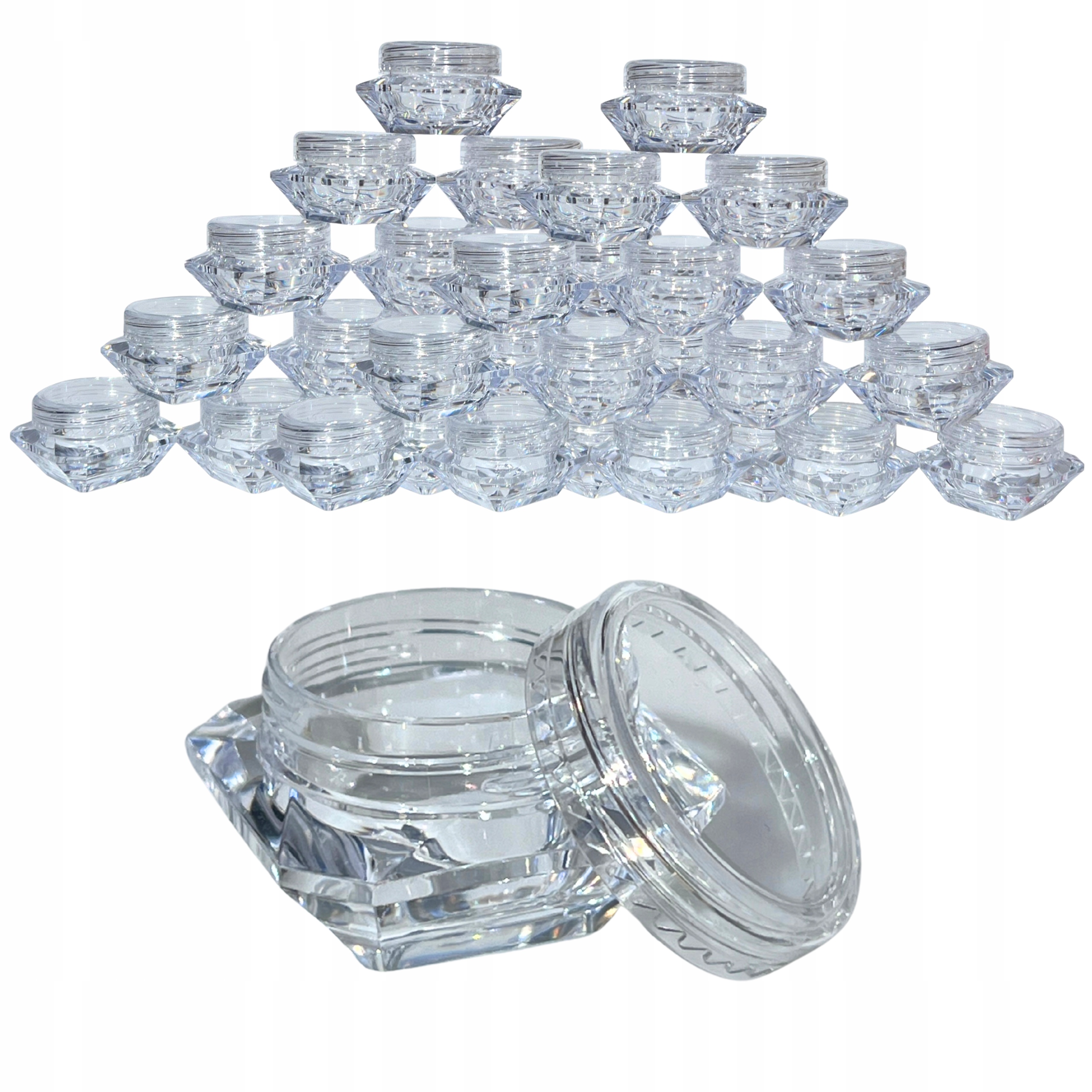 Nádobky Skleničky Nádoby Krabičky Diamant 5 ml 100 ks