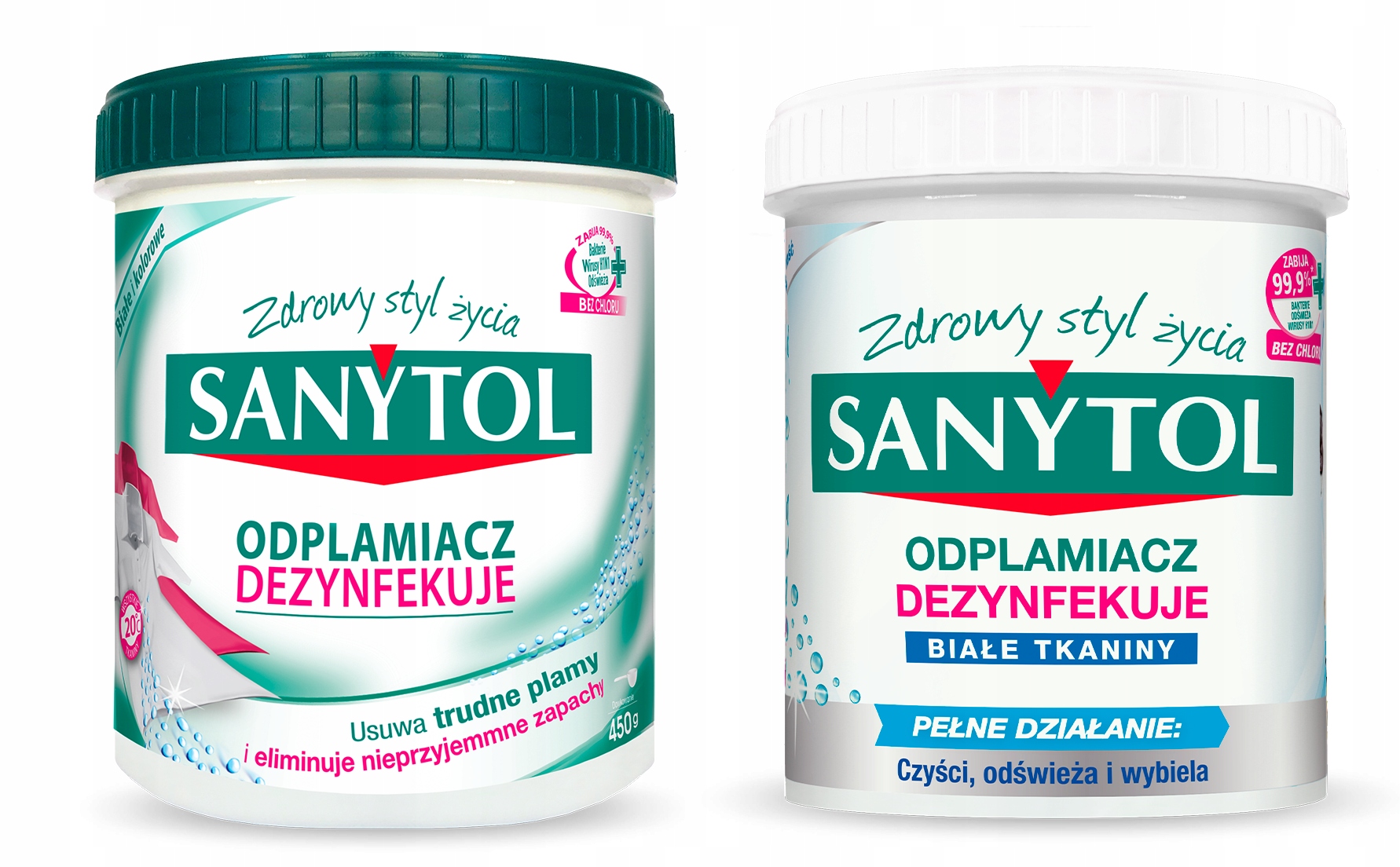 

Sanytol Zestaw 2x450 Proszek Odplamiacz Color+whit