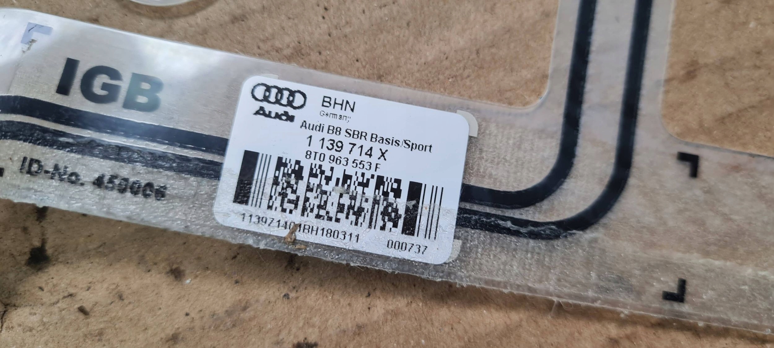 A5 8T LIFT sensor ZAJETOSCI seat front 8T0963553F A4 B8