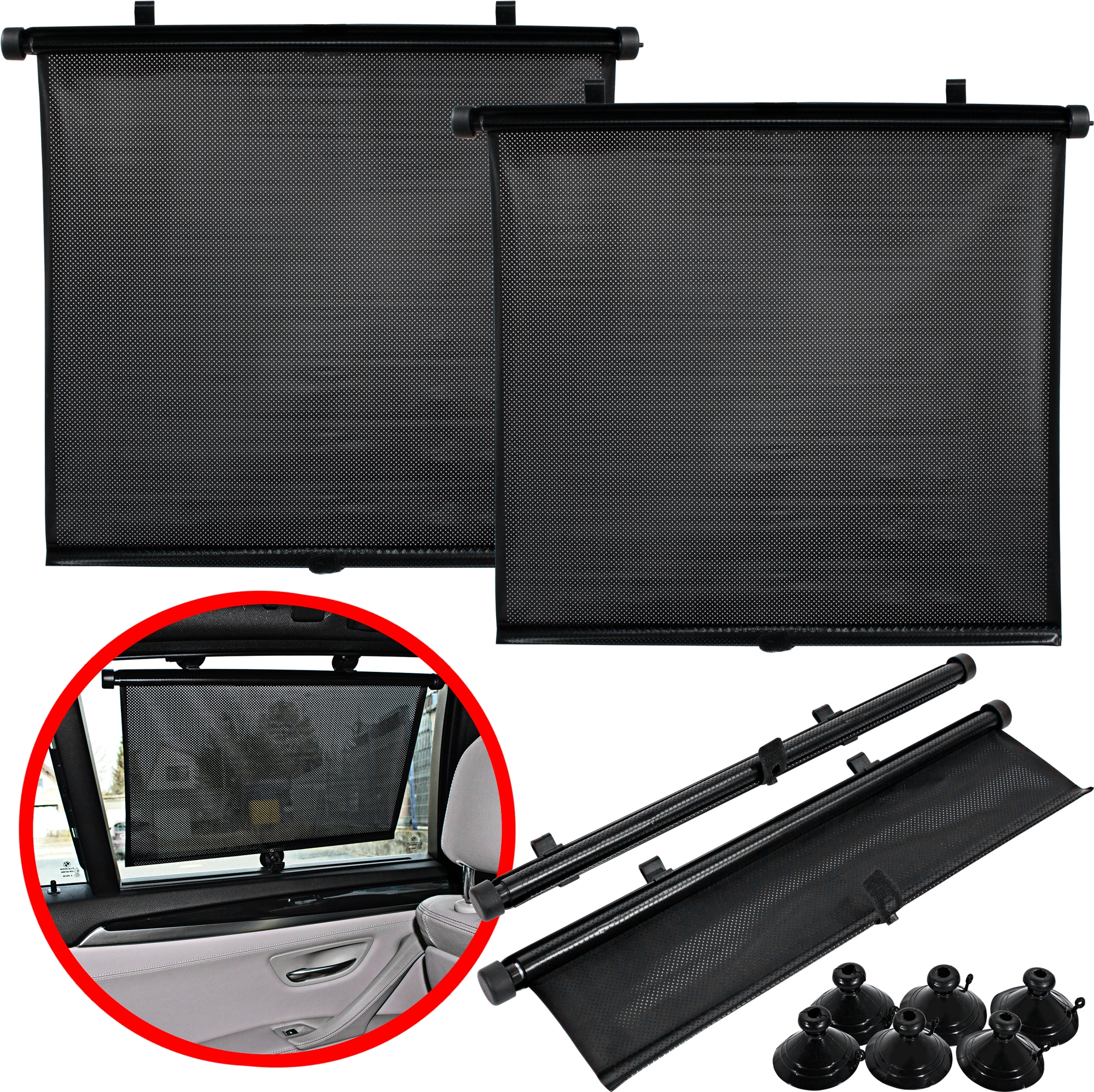 ROLETY PRZECIWSŁONECZNE ŻALUZJE SAMOCHODOWE 2X55 KOMPLET ROLET ZASŁONKI