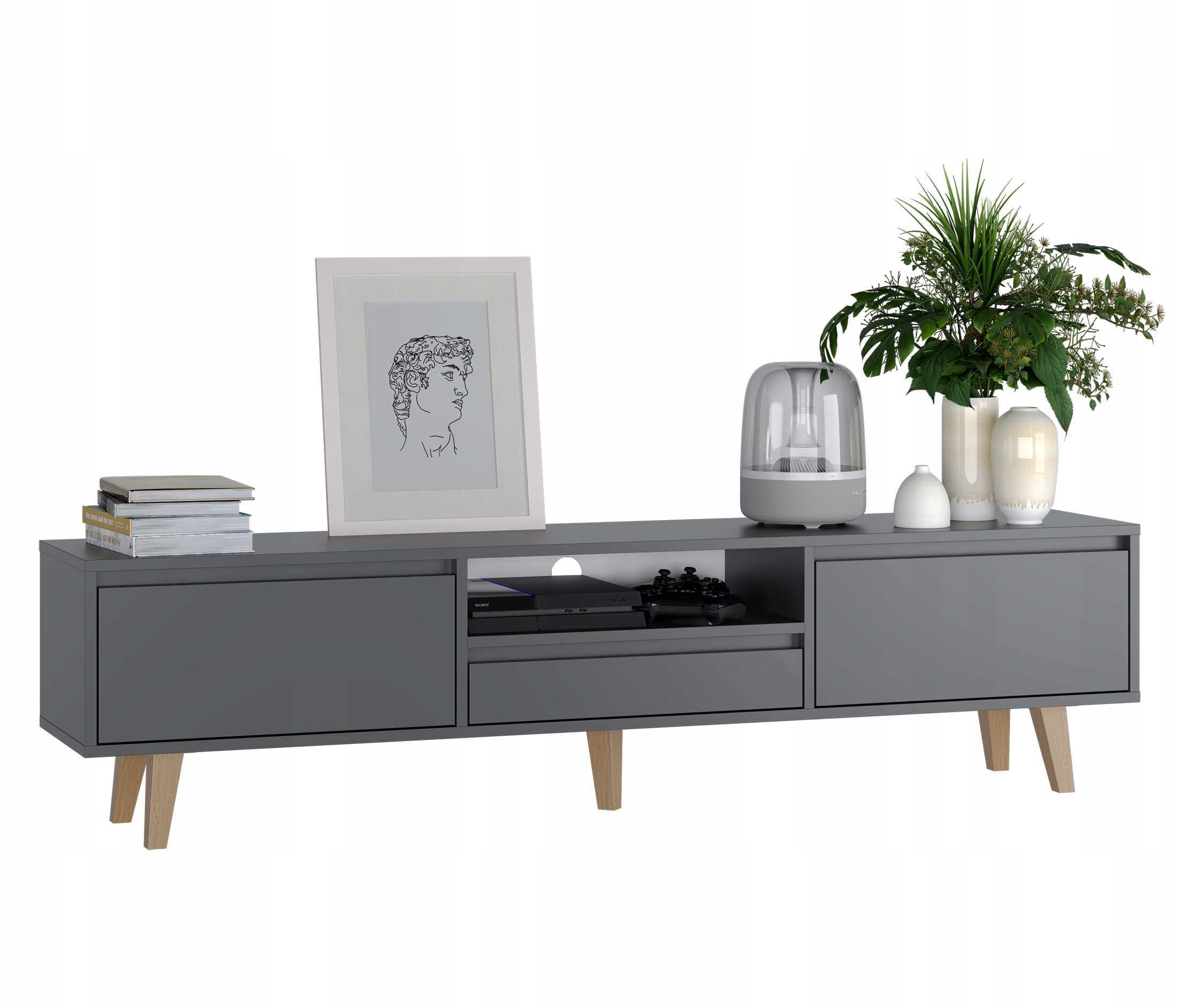 SZAFKA RTV LOFT INDUSTRIALNA FTV4 175CM FENRIS Głębokość mebla 35 cm