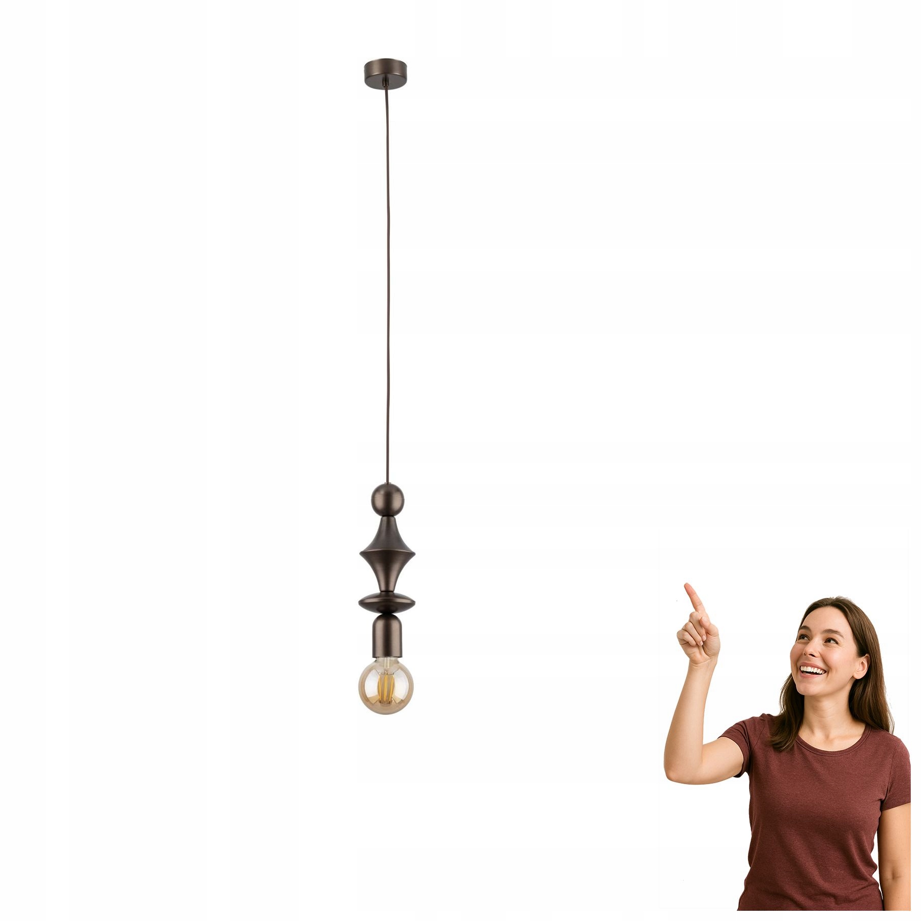 Závěsná lampa Tower Brown 10703 Tk Lighting