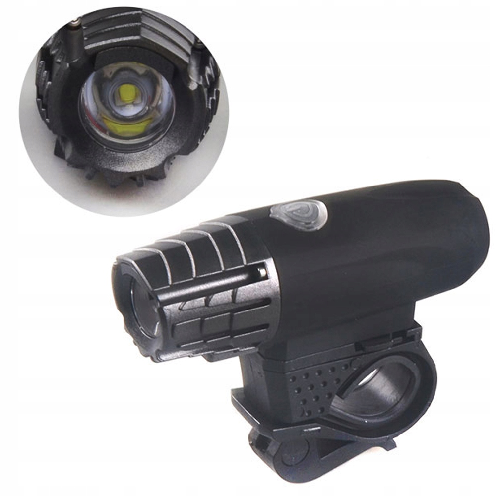 LAMPKA ROWEROWA LED PRZEDNIA NA ROWER USB 4 TRYBY ŁADOWANIE USB UCHWYT Kod producenta CzW621B
