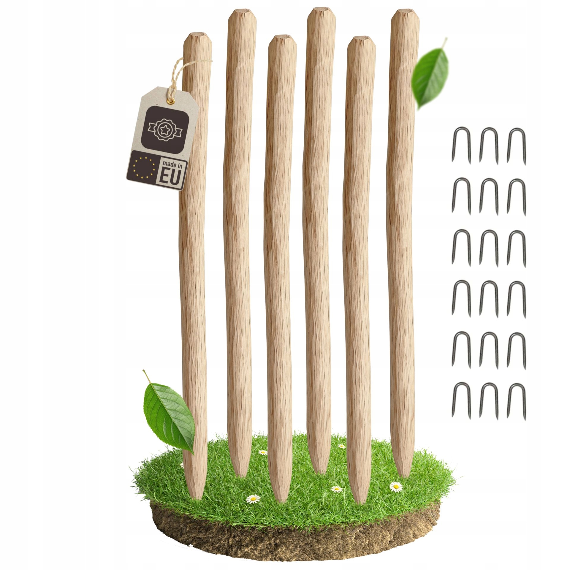 be4nature Lískový kolík sloupky pro ploty nebo branky 150 cm 6 ks
