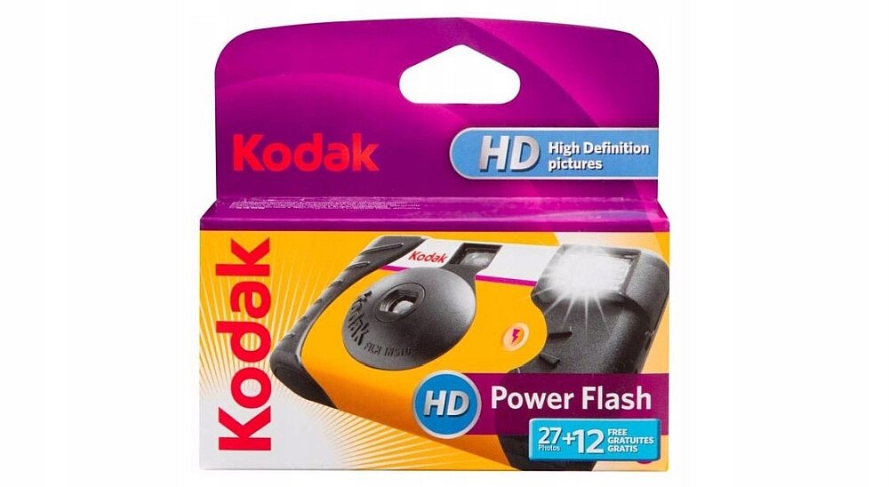Aparat analogowy KODAK HD Power Flash Czarno-żółty Kod producenta 700812