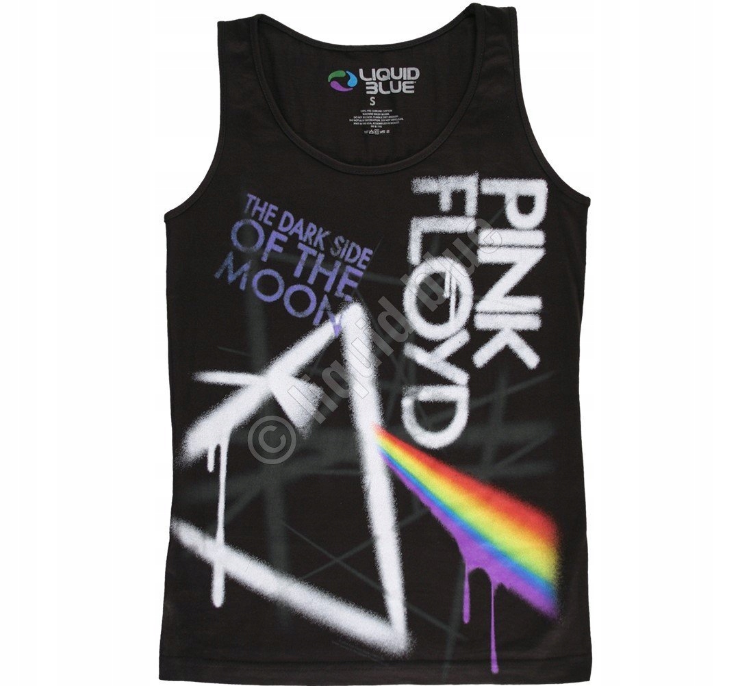 Pink Floyd Dark Side Graffiti Top Liquid Blue XL