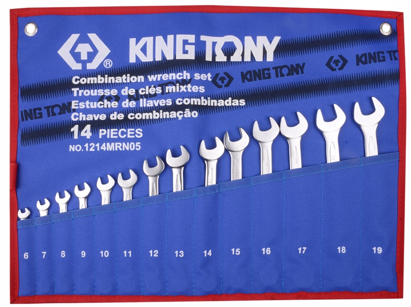 

King Tony Klucze płasko-oczkowe zestaw 6-19mm 14el