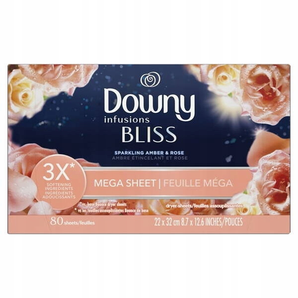 Levně Downy Sparkling Amber Rose 80 ks- pro sušičky