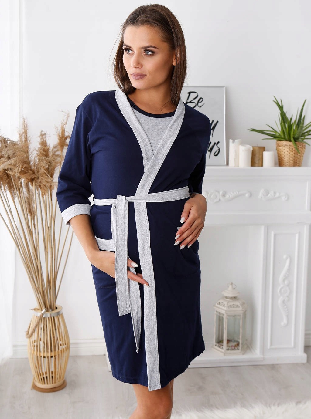 SZLAFROK CIĄŻOWY BAWEŁNIANY PODOMKA SZPITALA XXL Marka Formommy