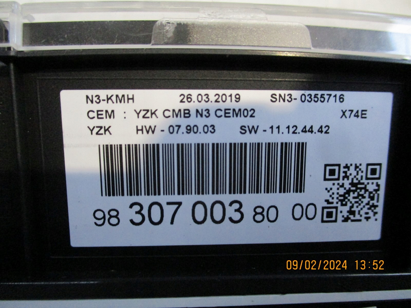 dials dials CITROEN DS7 9830700380