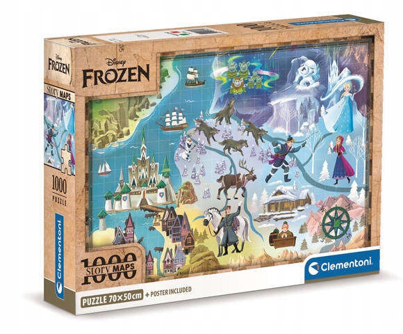 

Puzzle 1000 Compact Story Maps Frozen Cle 39784