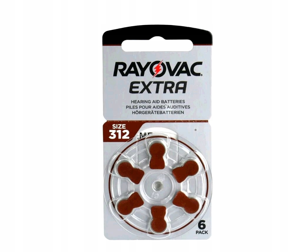 *Baterie aparatów słuchowych Rayovac Extra 312