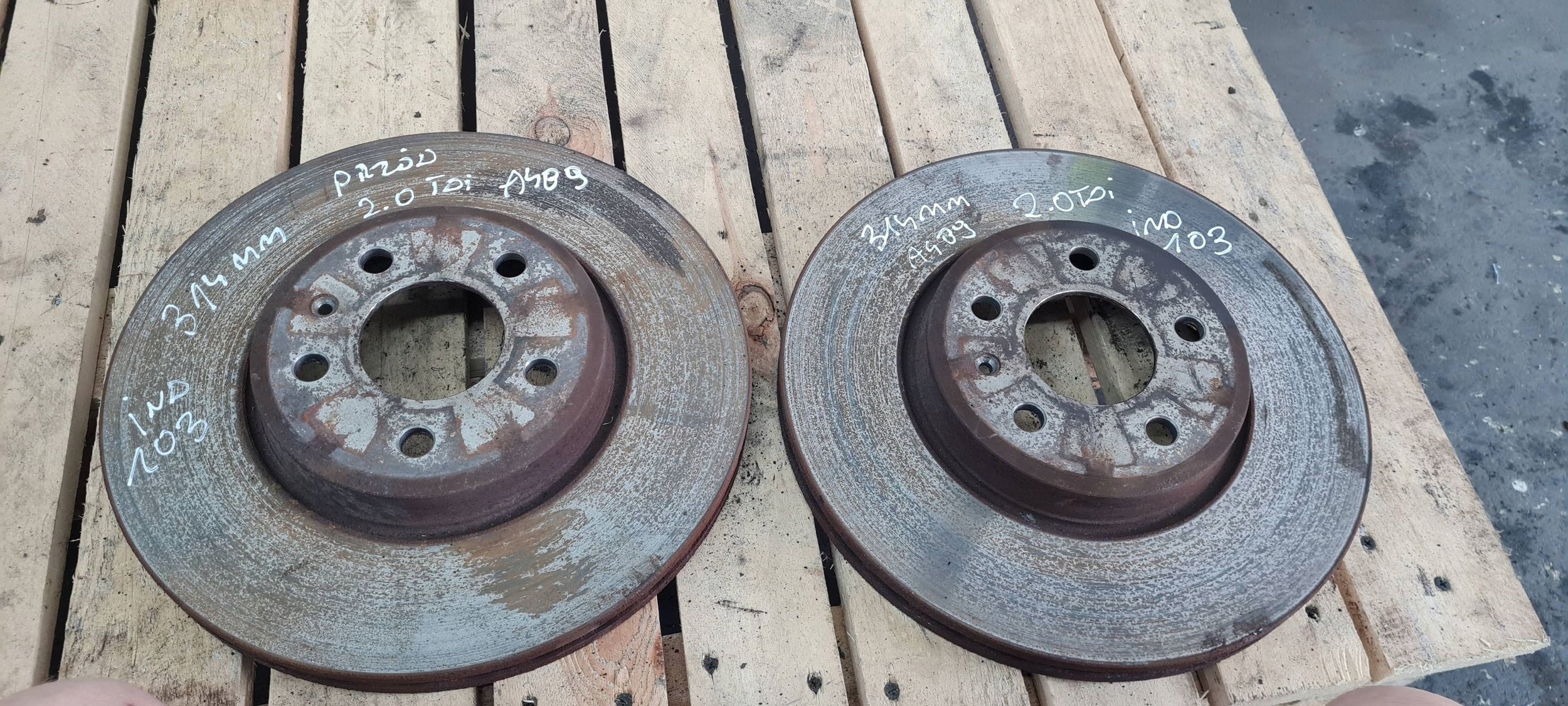 A4 B9 8W disc discs brake front front 314MM 2X A5 8W