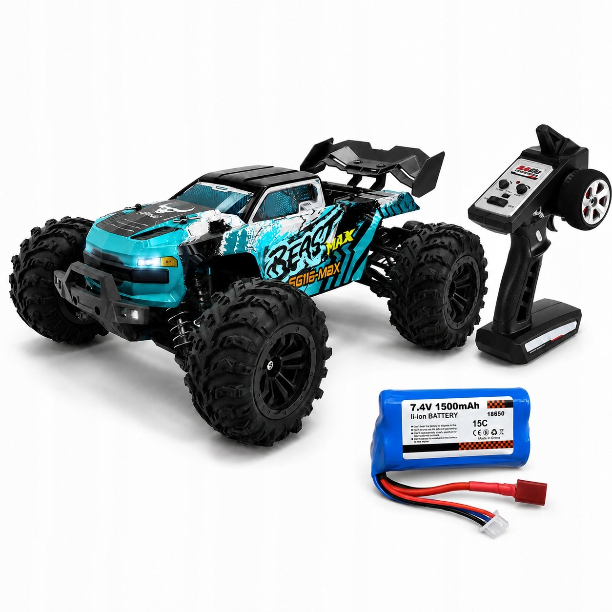 Samochód Zdalnie Sterowany SG116MAX 4X4 1:16 Do 80 Km/h Brushless Z Pilotem