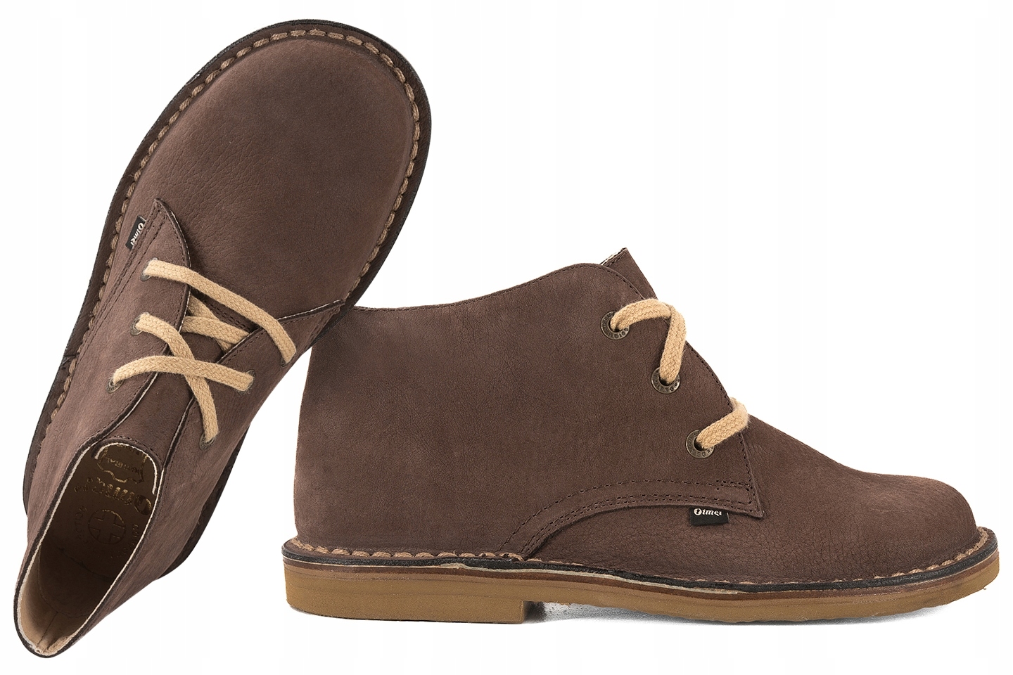 Otmęt 102FP Boty Kožené Semišové Polobotky Dámské, hnědé, hnědá, 38