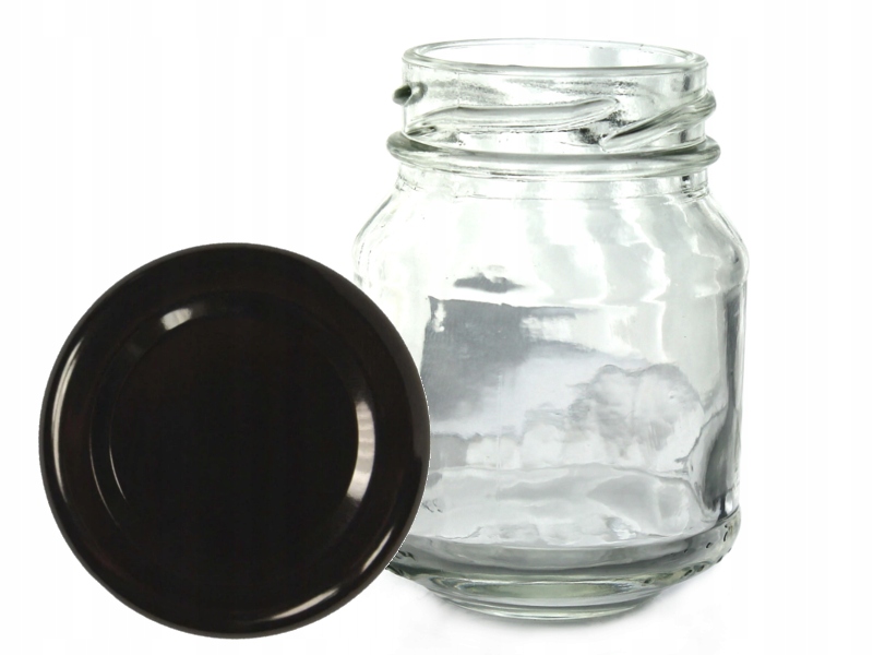 

Słoiczki szklane 80ml 12szt słoik zakrętka czarna