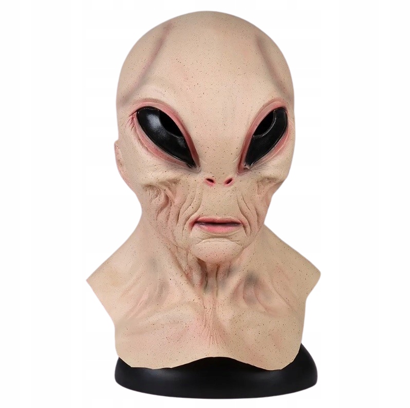 MASKA KOSMITY ALIEN OBCY UFO KOSMITA POTWÓR LATEKSOWA HALLOWEEN COSPLAY Materiał lateks