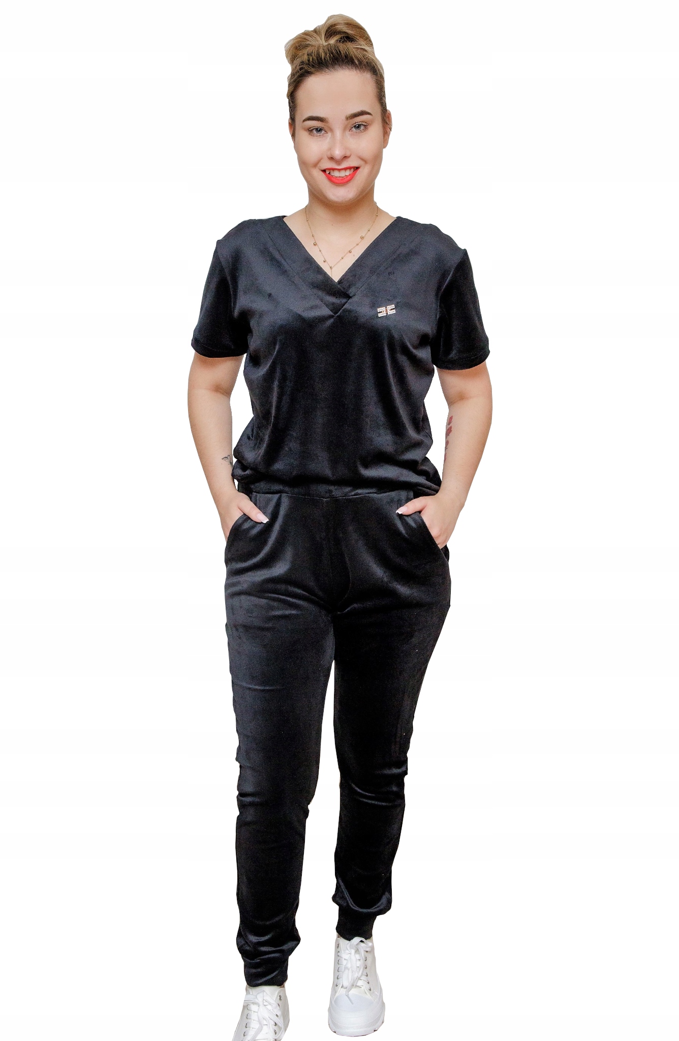 WYGODNY KOMPLET DRESOWY DAMSKI WELUR XXL KOLORY Materiał dominujący poliester