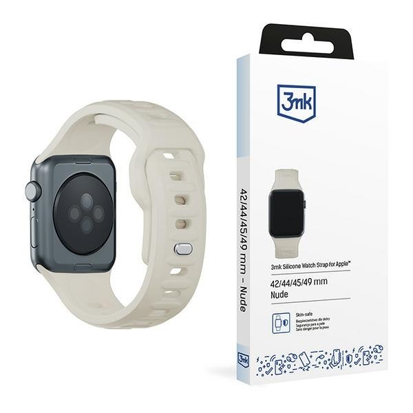 3MK Silicone Watch Strap beżowy/beigedla Apple Watch 42/44/45/49mm