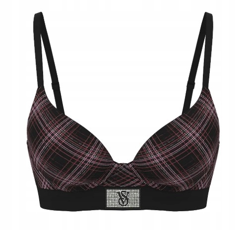 Podprsenka Victoria's Secret vyztužená demi s zirkony, mřížka 75C (34C)