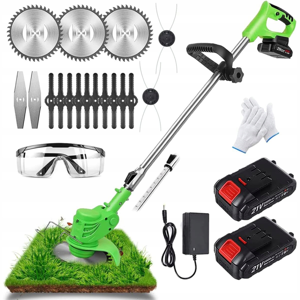 Elektrická Sekačka S Nastavitelnou Délkou 21 V, Nastavitelná Délka +2 Baterie