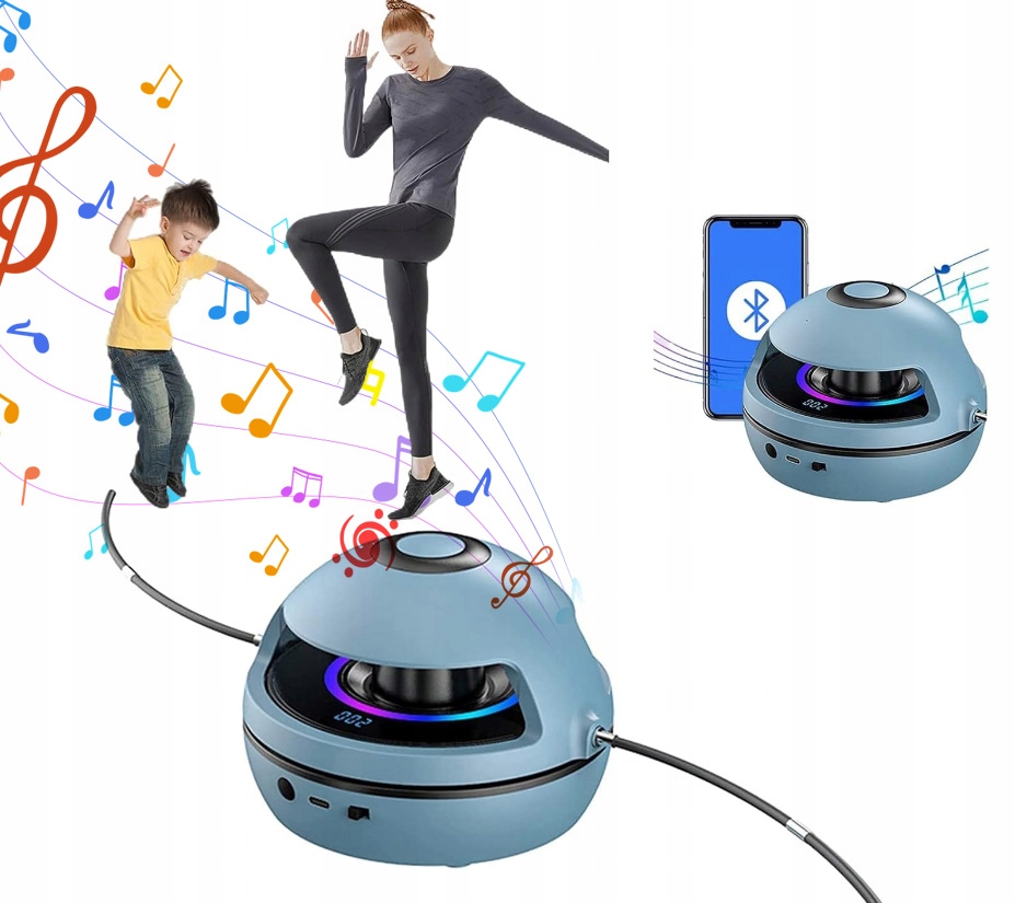 Skakanka Muzyczna Interaktywna Linowa Dla Wielu Z Wyświetlaczem Led 5W
