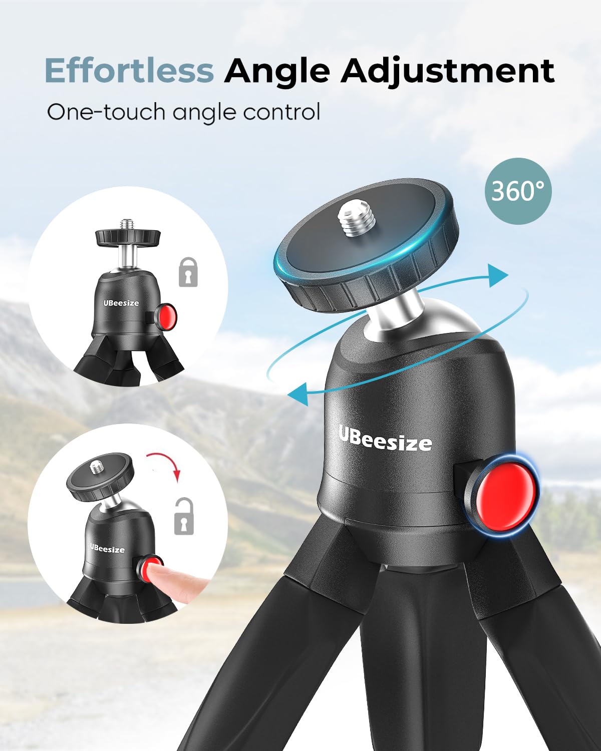 UBEEZISE Mini Statyw Do Aparatu Z Pilotem Bezprzewodowym — miniatura 2