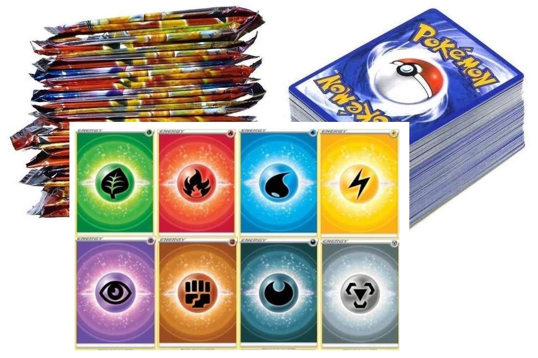 KARTY POKEMON - DUŻY ZESTAW 360 KART KOLEKCJONERSKICH + 8 KART ENERGII