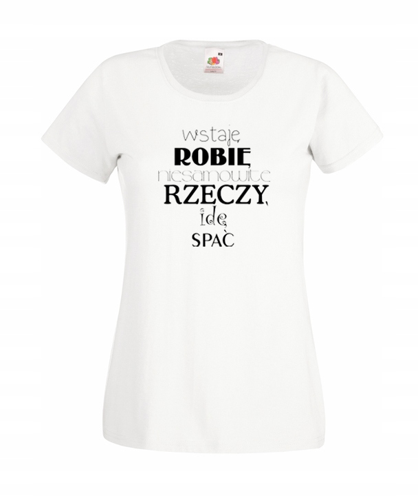 

S Koszulka Damska Teksty Modne Napisy Nadruki