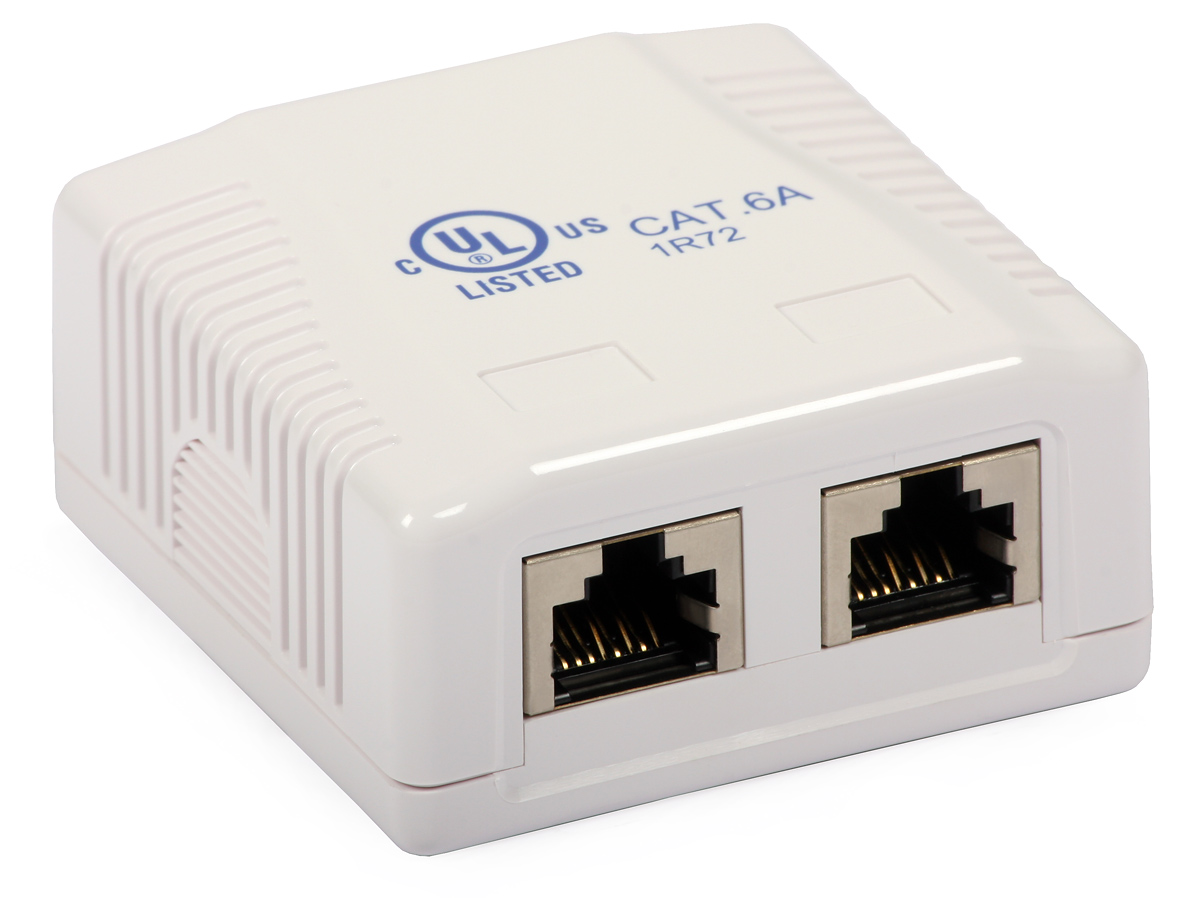 

Gniazdo natynkowe kat.6A Stp RJ45 podwójne