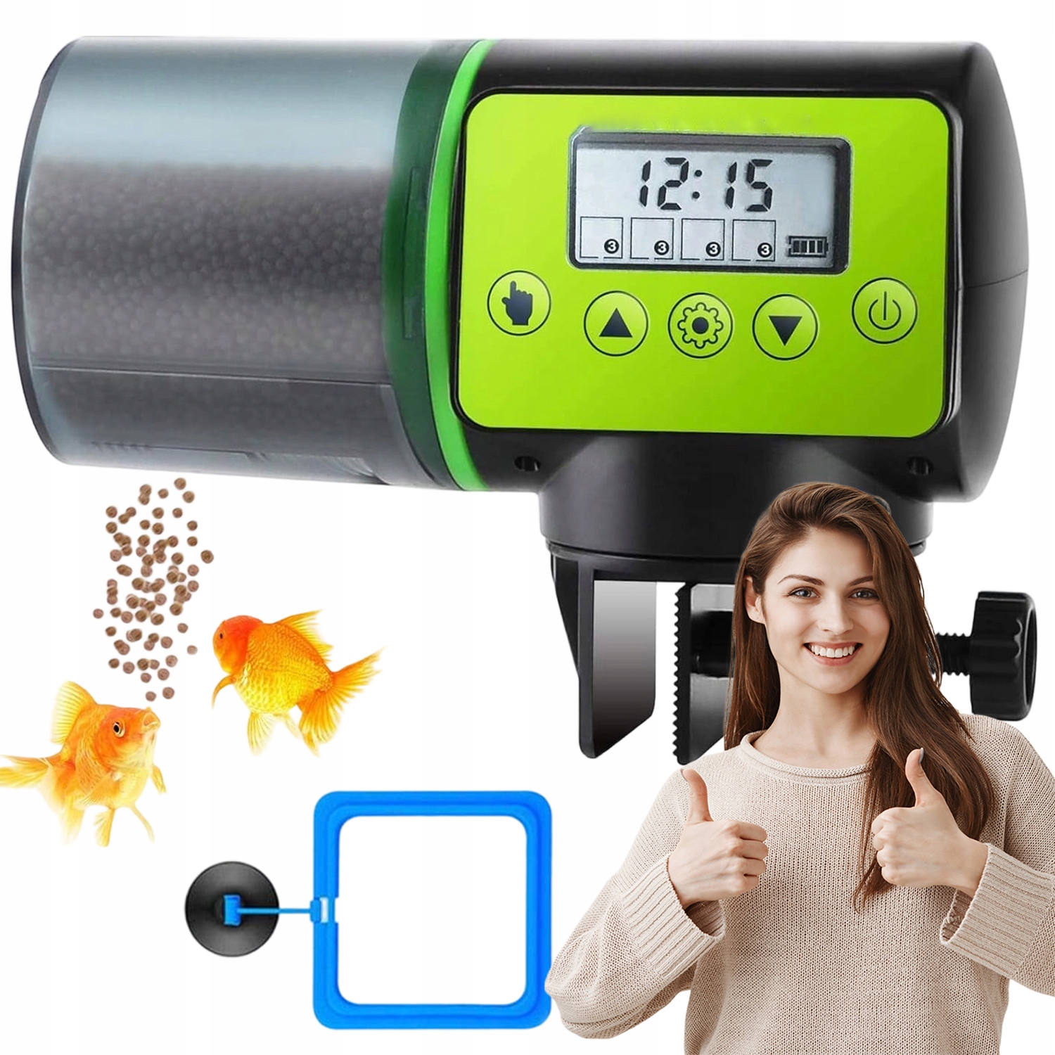 Levně Automatické Krmítko Pro Ryby S LCD 200 ML Dávkovač Krmiva Na Baterie